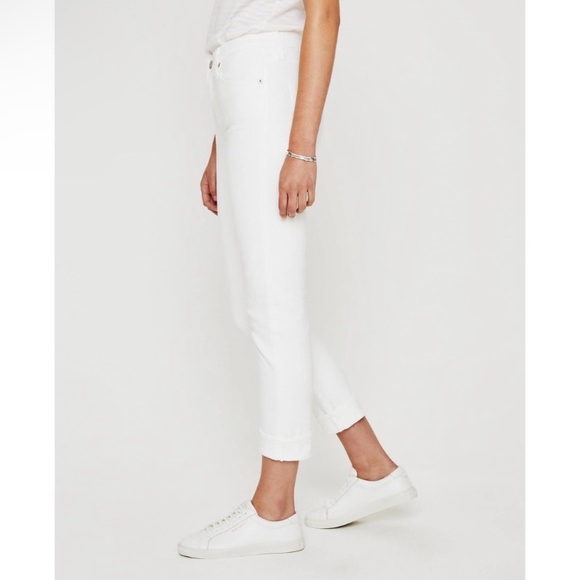 AG Ex-Boyfriend Slouchy Slim Crop Jeans 1 Year Base White Size 24 00 - Picture 4 of 16